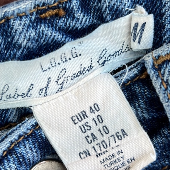 H&M LOGG Floral Embroidered Jeans - Picture 3 of 8